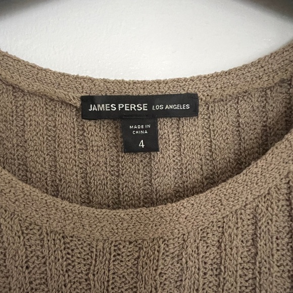 James Perse Taupe Ribbed Knit Top - Picture 3 of 3